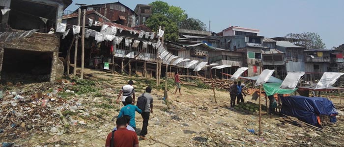 Remote village hillside in Bangladesh