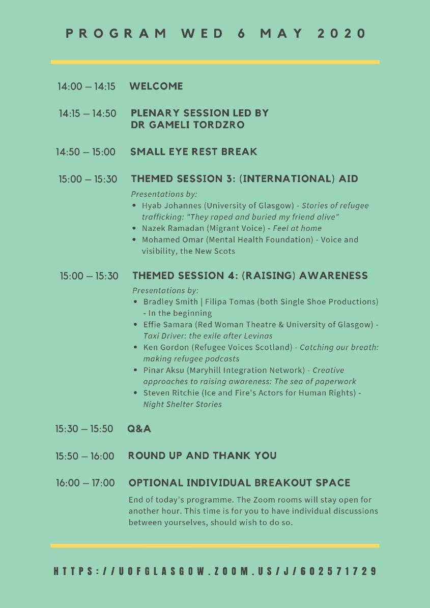 Virtual Spring School 2020 programme page 2