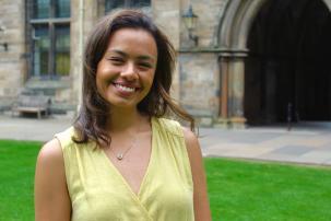 Adriana Thomas in the UofG quads