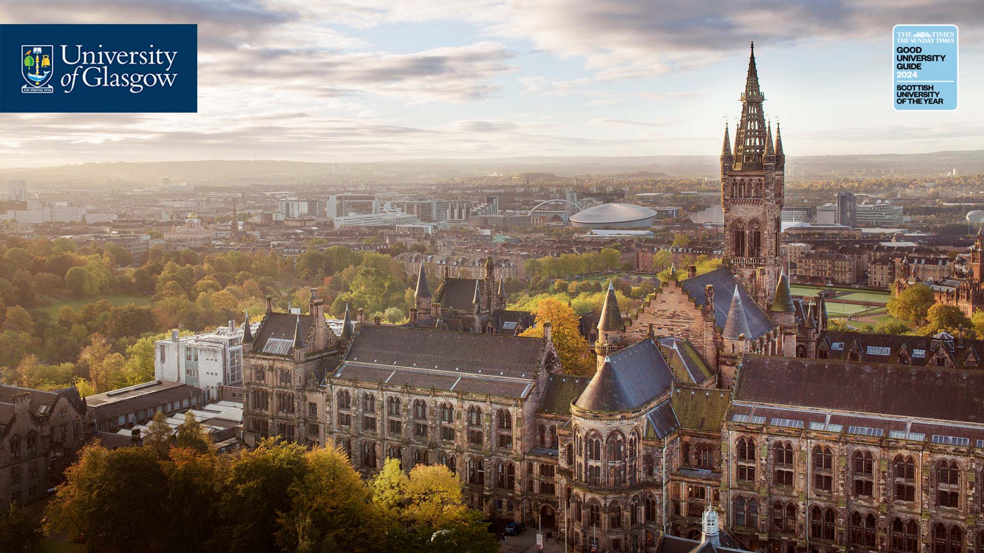 The Gilbert Scott Building at sunrise