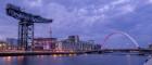 The Clyde with the crane and squinty bridge in the foreground.