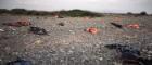 Life jackets washed up on a beach