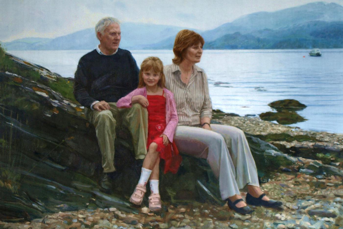 Campbells - David, Evie, Molly - by Ewan McClure