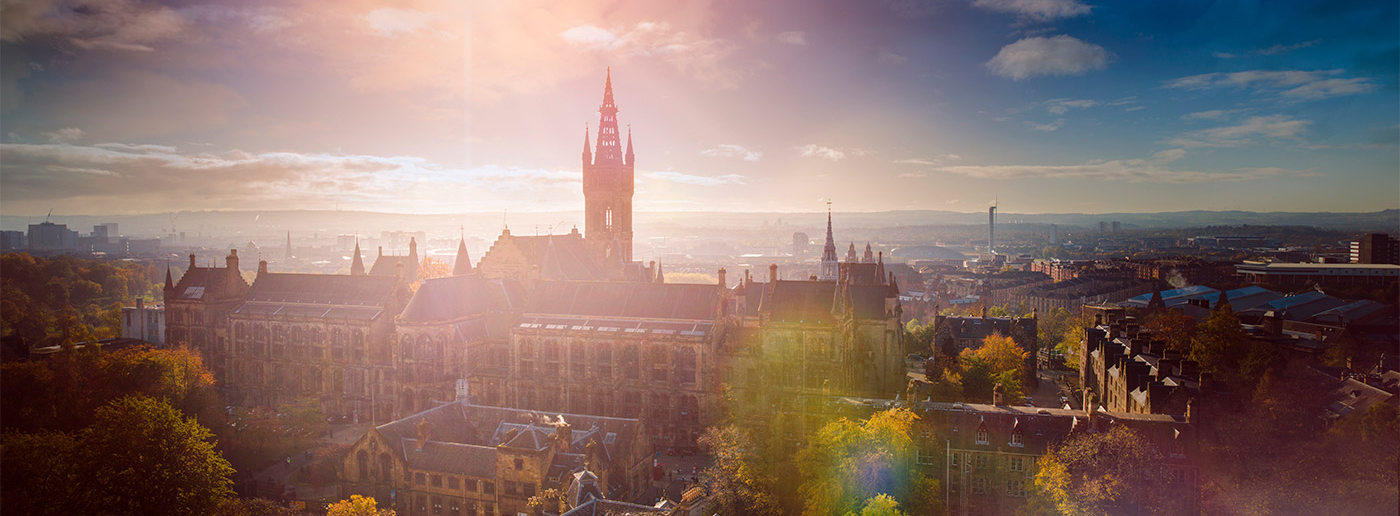 University of Glasgow campus from above