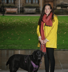 Image of Ilyena Hirskyj-Douglas and her retriever Zack