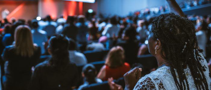 crowd at a conference