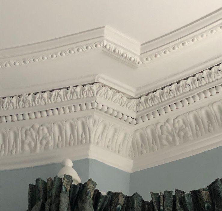 Plasterwork at ‘Roselea’, Dixon Avenue, Glasgow 