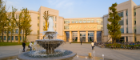 Entrance to Glasgow College UESTC at sunset, in Chengdu