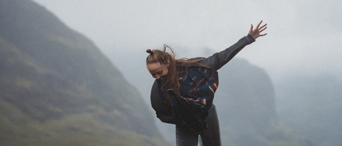 Photo of Rachel Allan in the highlands