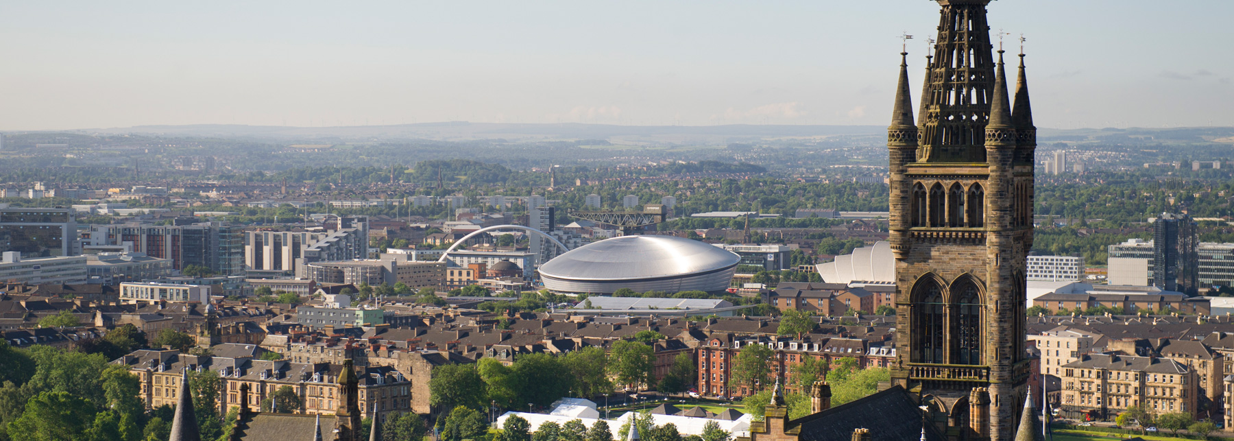 Gilmorehill campus and Glasgow skyline