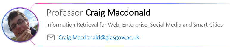 Prof. Craig Macdonald Banner