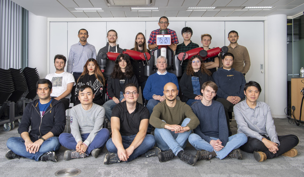 CVAS research group with robot Baxter