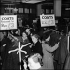 Photograph of the ladies section in the Clothing Department, c1961.  (GUAS Ref: HF 51/6/1/5/4 photo 2. Copyright reserved.)