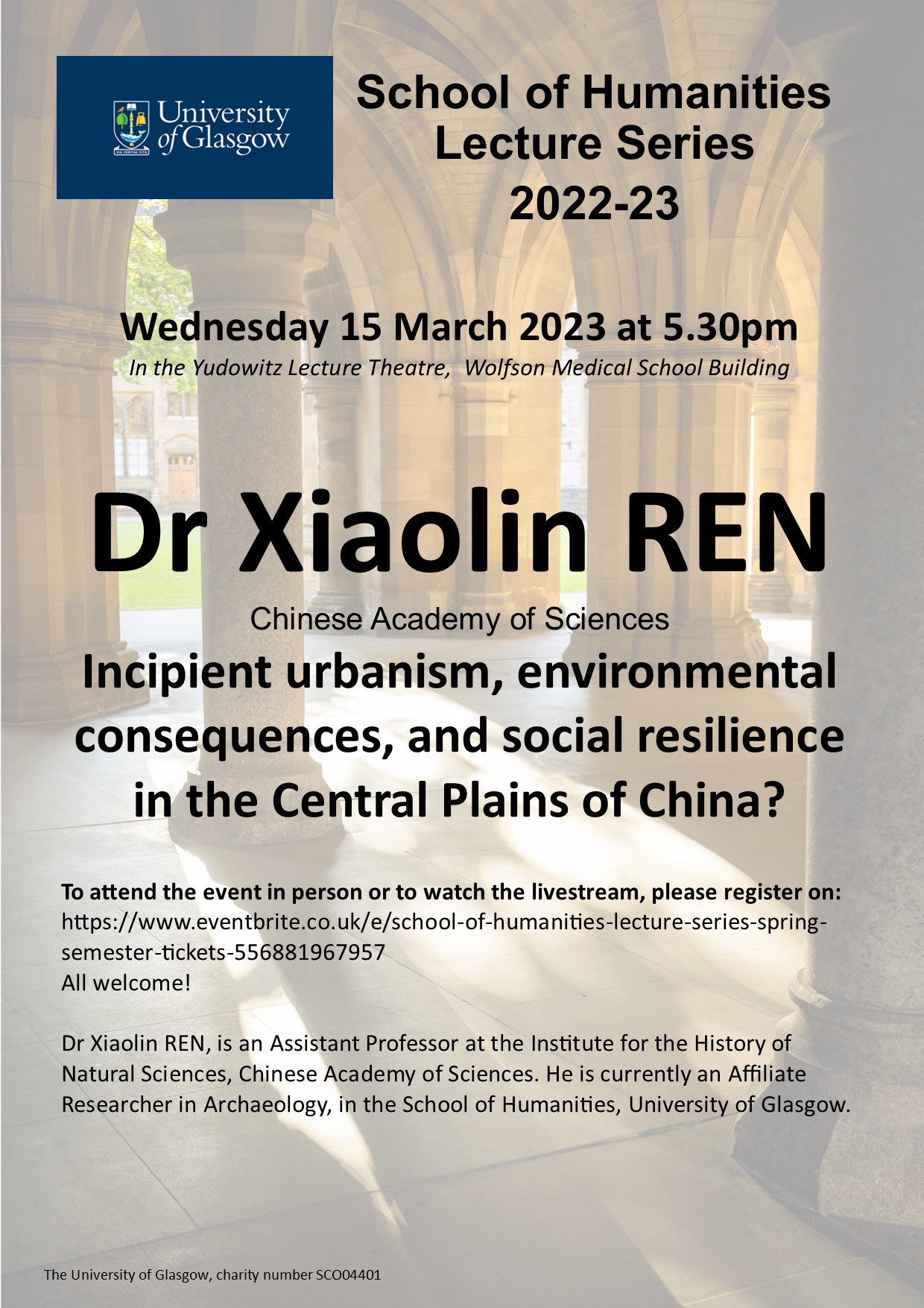 Dr Xiaolin Ren Wed 15 March