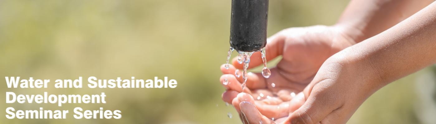 Green background with hands clasped together underneath a running tap