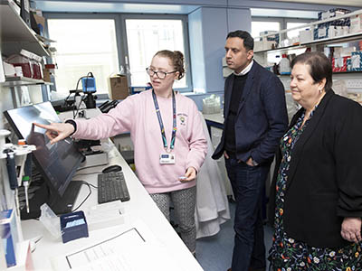 Cara Trivett, Anas Sarwar, Jackie Baillie