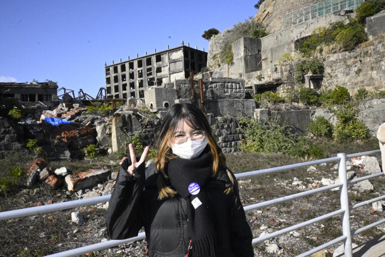 A Study Abroad Student at Gunkanjima Island, Nagasaki