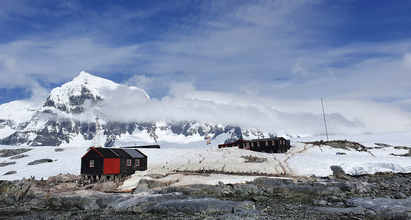 Exterior of the base at Port Lockroy