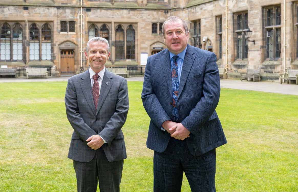 A picture of Graeme Dey MSP and Prof Frank Coton at the first-ever Central Scotland Technical Conference