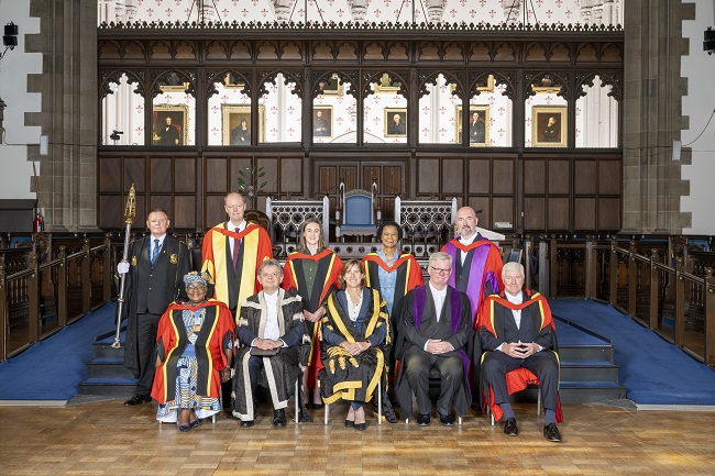 A group photo of honorary graduates who were conferred on Commemoration Day 2023