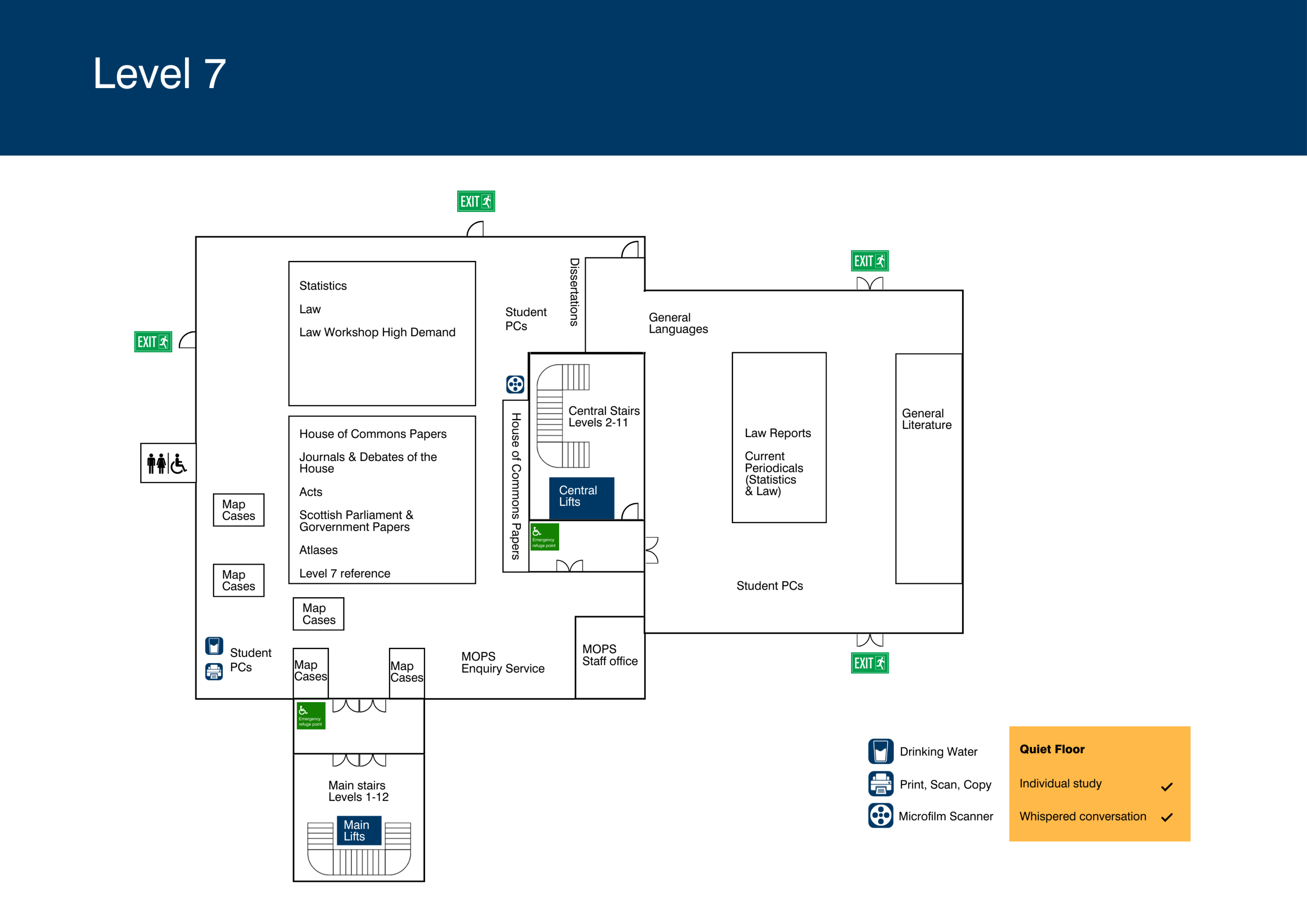 Library level 7 floorplan