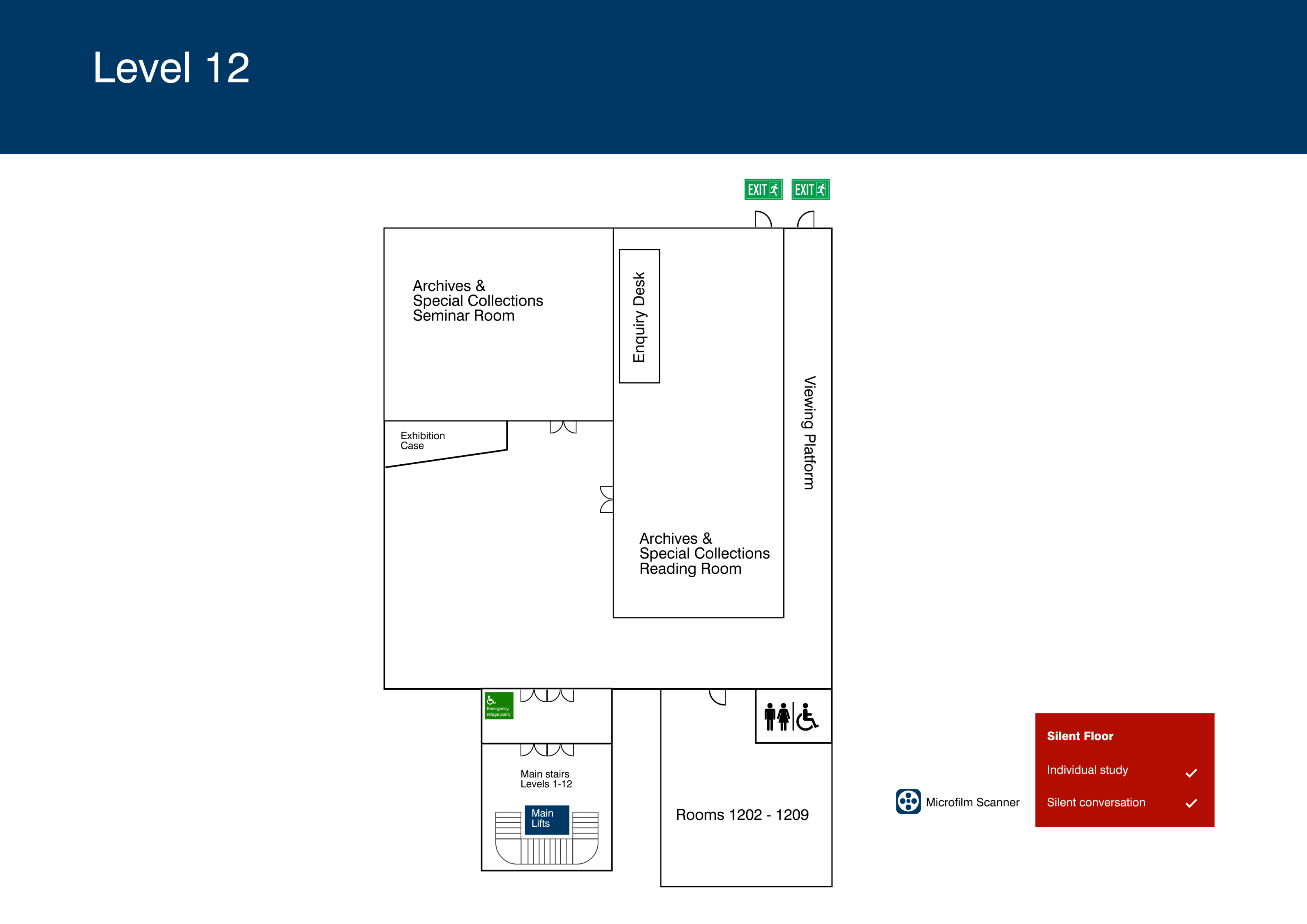 Library level 12 floorplan