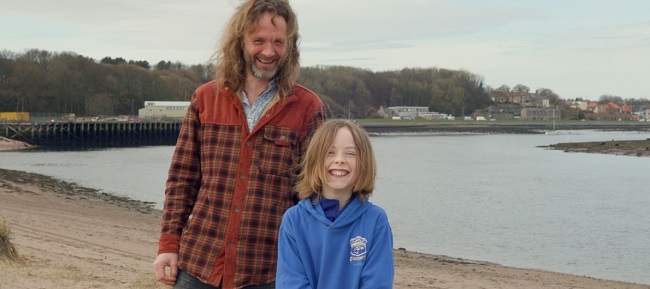 Father and son, Iain and Kai Petrie taking part in The Big Northumberland Gear Change