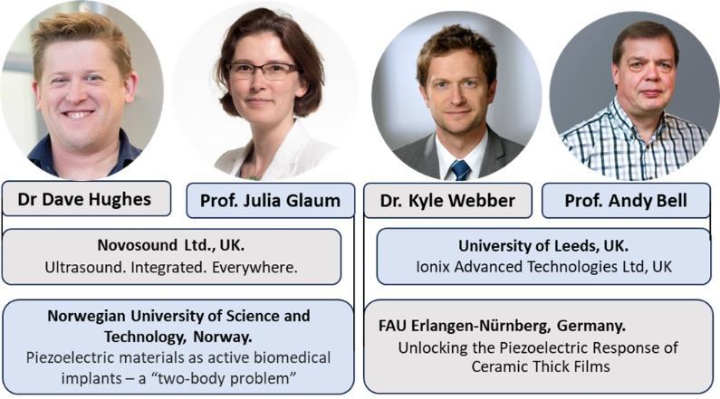 The name, affiliation and the titkle of the talks of the PLENARY SPEAKERS of the ECEUXII conference