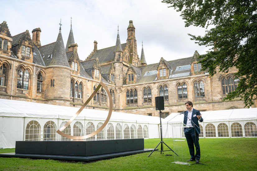 Artist Jephson Robb at the Alma Mater event